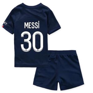 Paris Saint Germain PSG Lionel Messi 30 Kind Voetbaltenue Thuis 2022-23